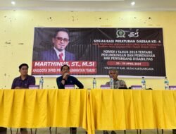 Merasa bertugas sebagai wakil rakyat, Marthinus gencar laksanakan Sosperda kepada masyarakat Kaltim