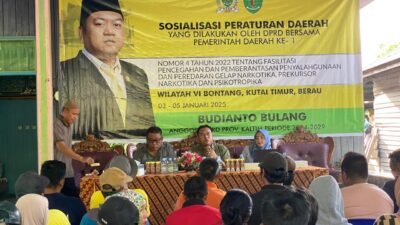 DPRD Kaltim Budianto Bulang Sosialisasikan Perda Pencegahan dan Pemberantasan Narkotika di Kutim